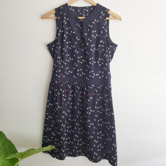 MANGO Dress Sleveless Summer Blue size M - Picture 1 of 6